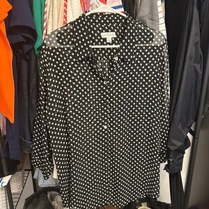 Black and White Polka Dot Blouse